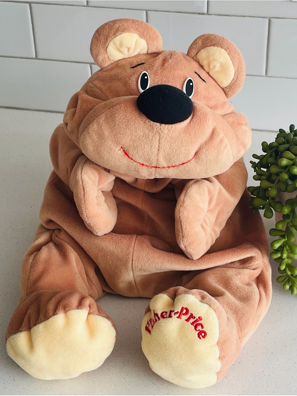 Vintage Fisher Price 1993 Light brown Rumple Bear